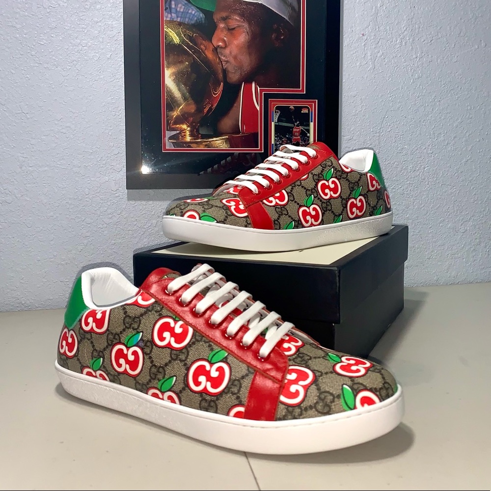 Gucci Ace GG Apple Sneakers sz US11